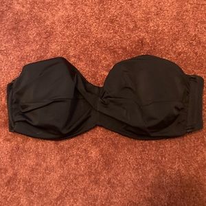 BLACK STRAPLESS SWIMSUIT TOP VICTORIA SECRET
